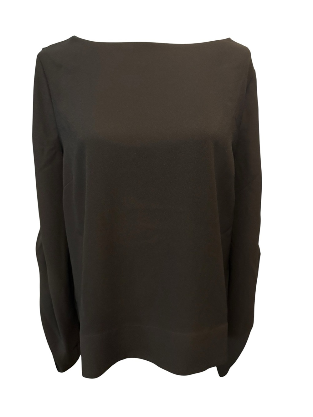 Chico’s Black Label Bell Sleeve Black Scoop Neck Blouse. Size L